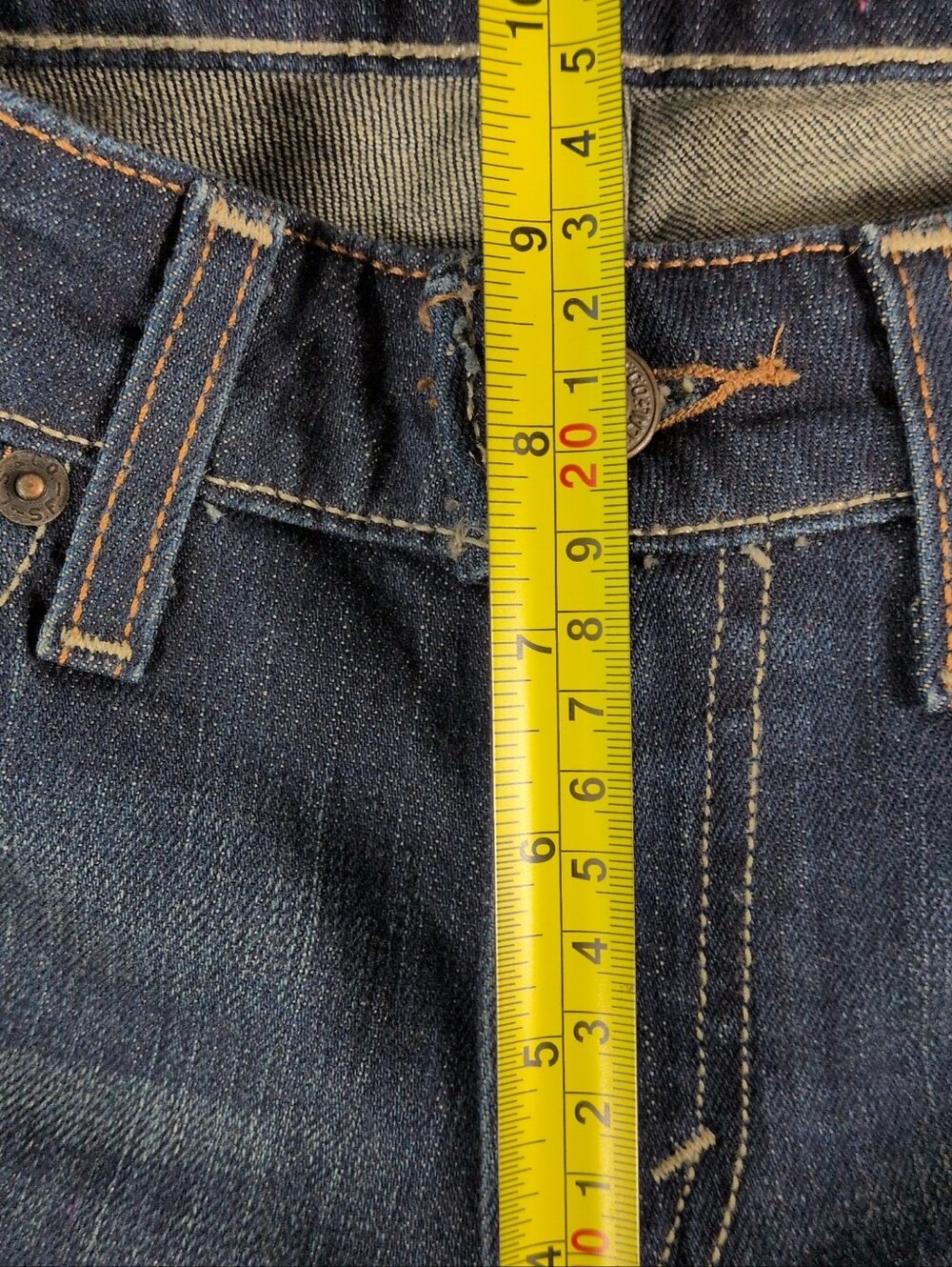Levi's 518 Superlow bootcut Low Rise Denim jeans Size 7 Dark Wash - Picture 5 of 10